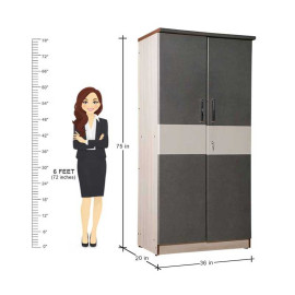 MAARK 2 DOOR WARDROBE PF PREMIUM