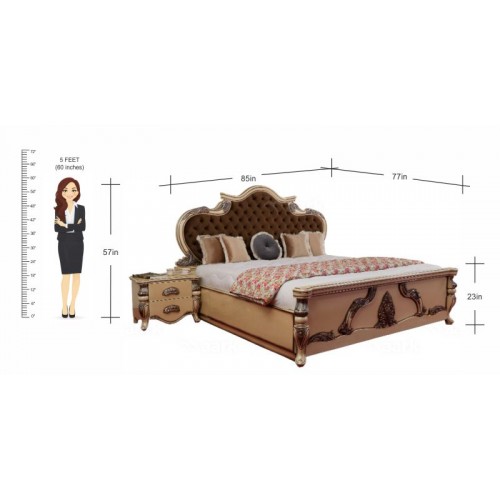 New Upholstered King Size Cot with Storage