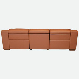 MAARK MOTORIZED RECLINER LEATHER SOFA SET (3R+2R+1R) 8356 TAN COLOUR HT