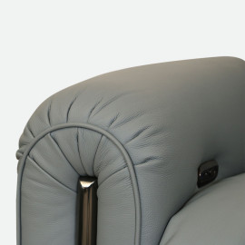 MAARK MOTORIZED RECLINER LEATHER SOFA SET (3R+2R) 2A13-6194-829 GRAY BLUE COLOUR HT