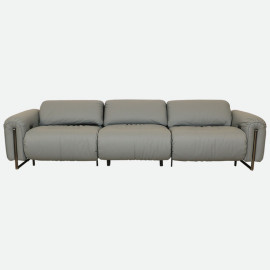 MAARK MOTORIZED RECLINER LEATHER SOFA SET (3R+2R) 2A13-6194-829 GRAY BLUE COLOUR HT