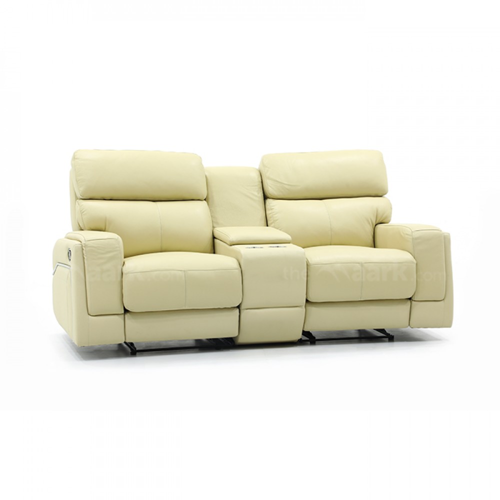 Cream Leather Recliner Sofas Baci Living Room