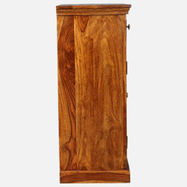MAARK SHEESHAM WOOD SHOE RACK WITH STORAGE DRAWER 6235 NATURAL FINISH SV