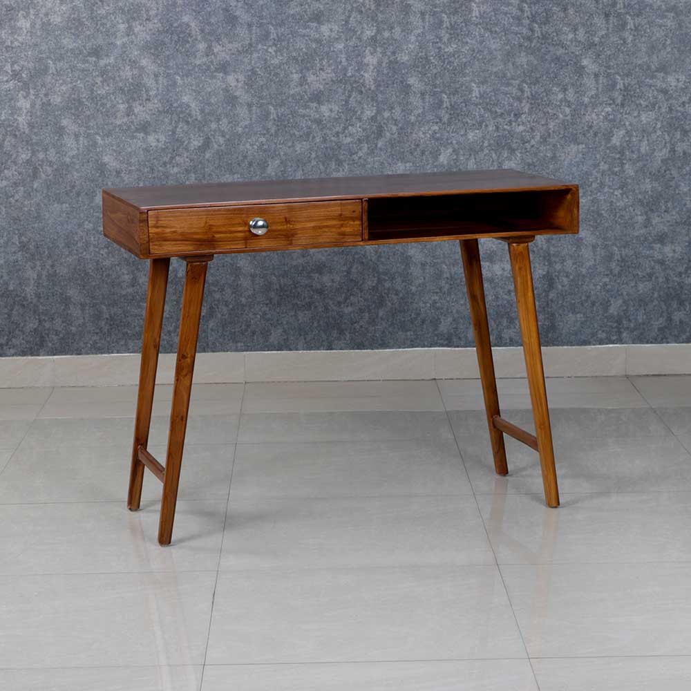 WOODEN STUDY TABLE IN TEAK WOOD COLOR