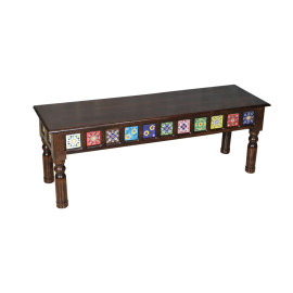 MAARK SHEESHAM WOOD SEATING BENCH 7200 STONE FINISH SV
