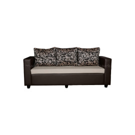 MAARK FABRIC THREE SEATER SOFA TINY WITH PUFFY BROWN COLOUR