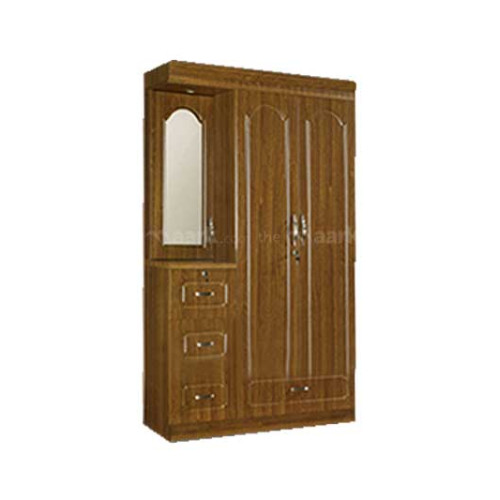 Three Door Wooden Wardrobe With Dresser