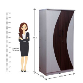 MAARK 2 DOOR WARDROBE PF PREMIUM