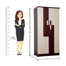 MAARK 2 DOOR WARDROBE PF PREMIUM