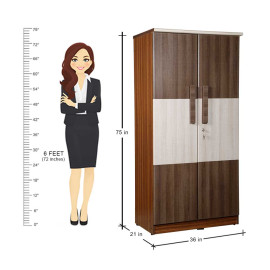 MAARK 2 DOOR WARDROBE PF PREMIUM