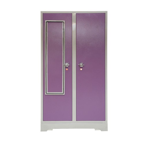 Violet Two Door Wardrobe Steel With Mirror