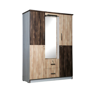 MAARK 3 DOOR WARDROBE PF WITH DRESSER