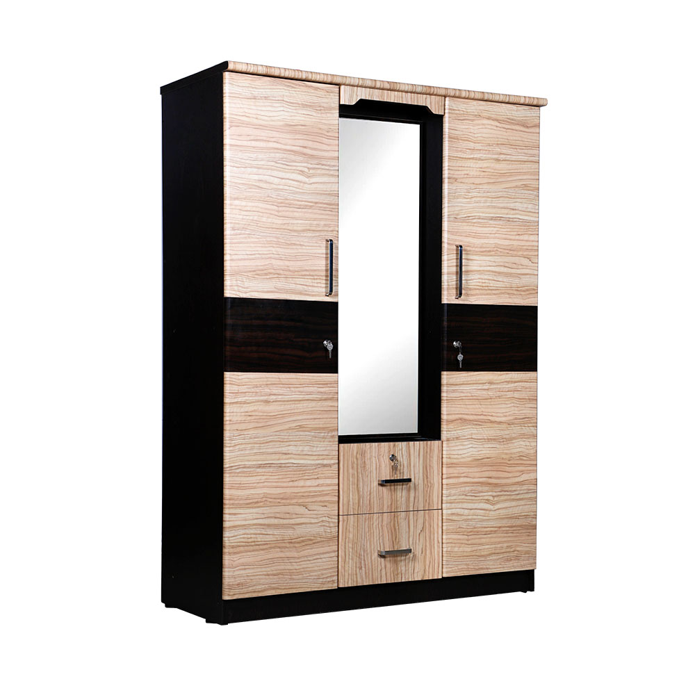 MAARK 3 DOOR WARDROBE PF WITH DRESSER