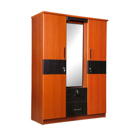 MAARK 3 DOOR WARDROBE PF WITH DRESSER