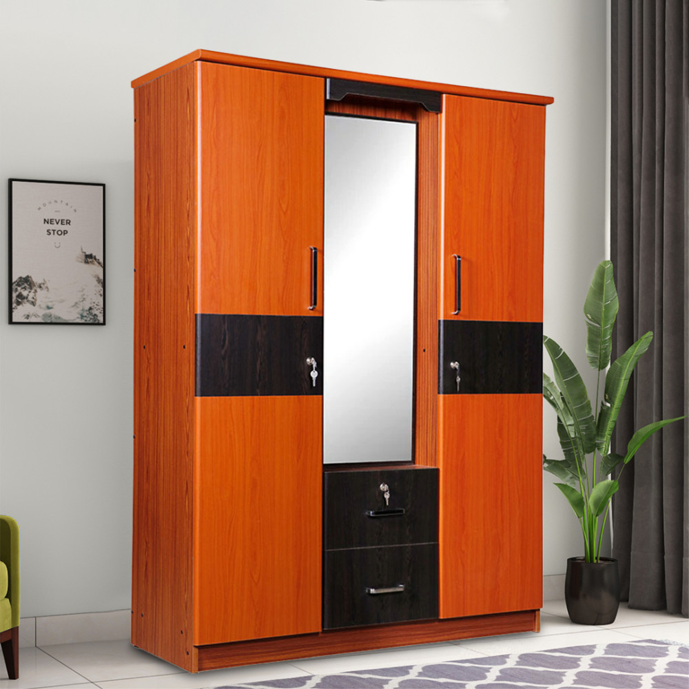 MAARK 3 DOOR WARDROBE PF WITH DRESSER