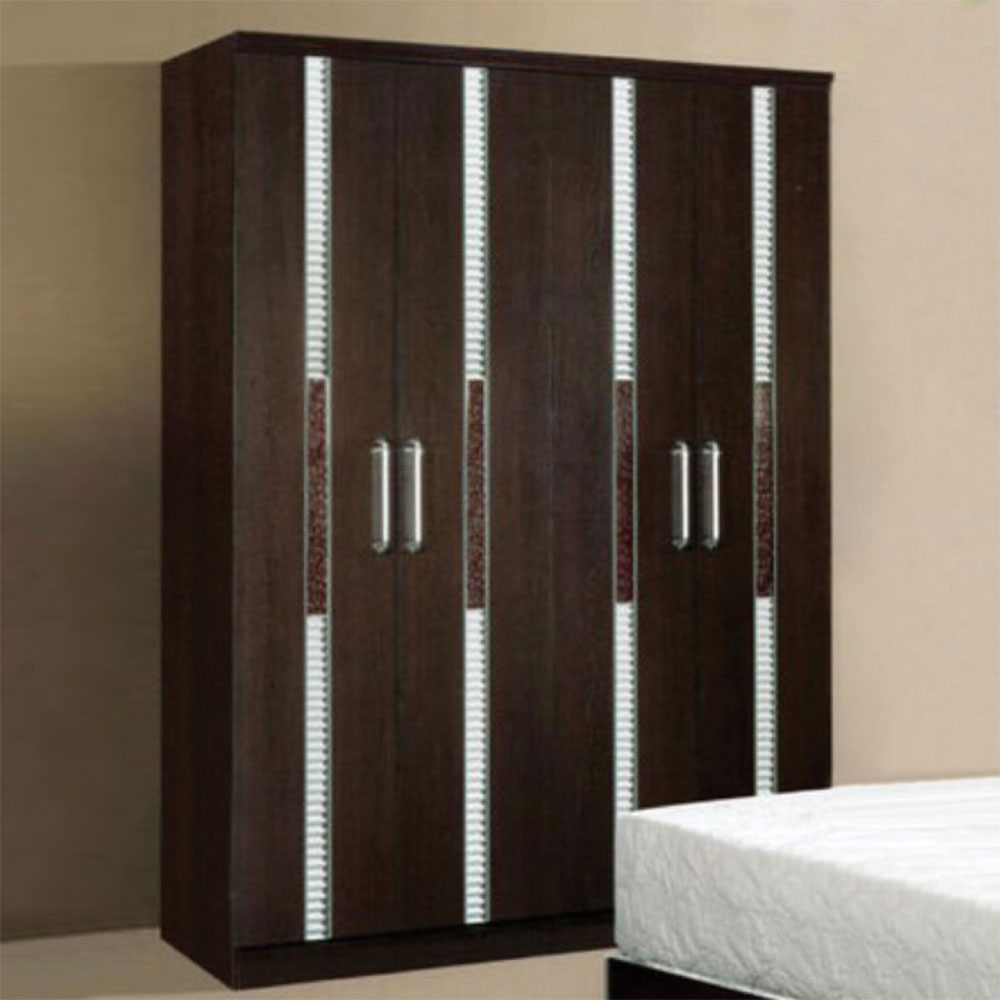 Four Door Wooden Designed Wardrobe