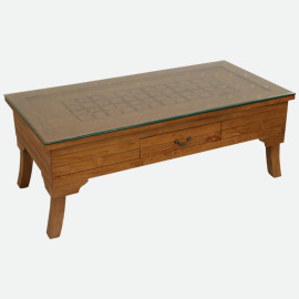 MAARK WOODEN CORNER SOFA 5 SEATER SEMANGI WITH COFFEE TABLE HT