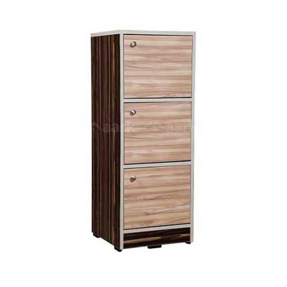 WOODEN CHEST OF DRAWER THREE DOOR IN SANDAL COLOR
