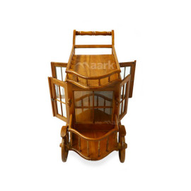 MAARK WOODEN INDO DINING SERVICE TROLLEY HT