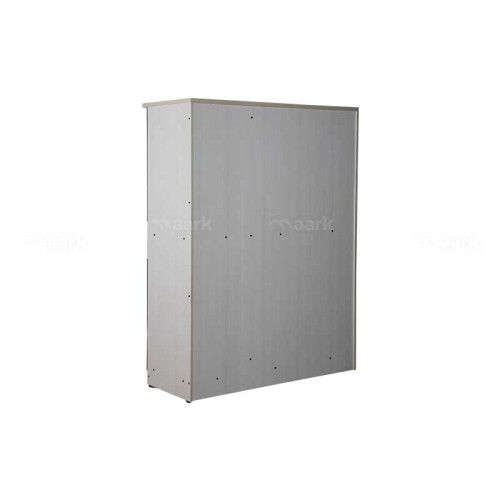 Wooden Three Door Wardrobe in Brown and White Color