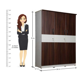 MAARK 3 DOOR WARDROBE PF PREMIUM