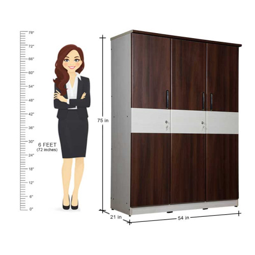 3 door wardrobe clearance size in feet