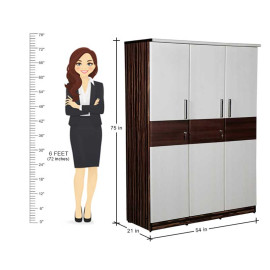 MAARK 3 DOOR WARDROBE PF PREMIUM