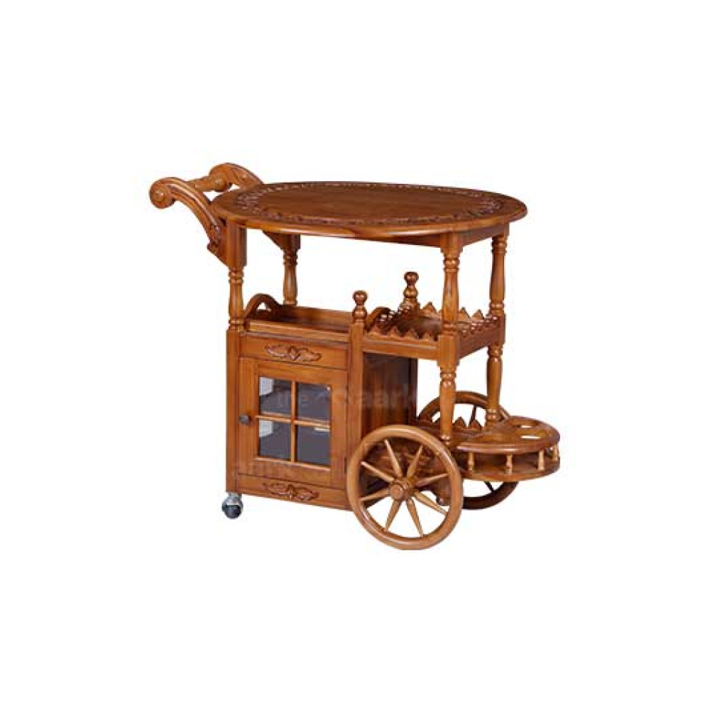 Wooden Wine Trolly